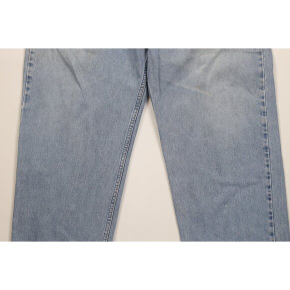 Vintage Y2K 2003 Levis 550 Mens 42x30 Distressed Relaxed Fit Denim Jeans Blue - Picture 3 of 16